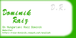 dominik raiz business card